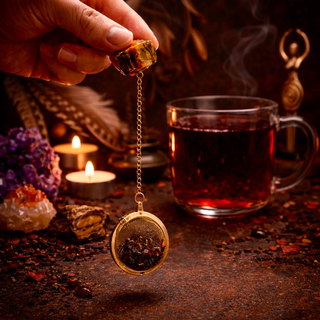Tiger Eye Crystal Tea Ball Infuser