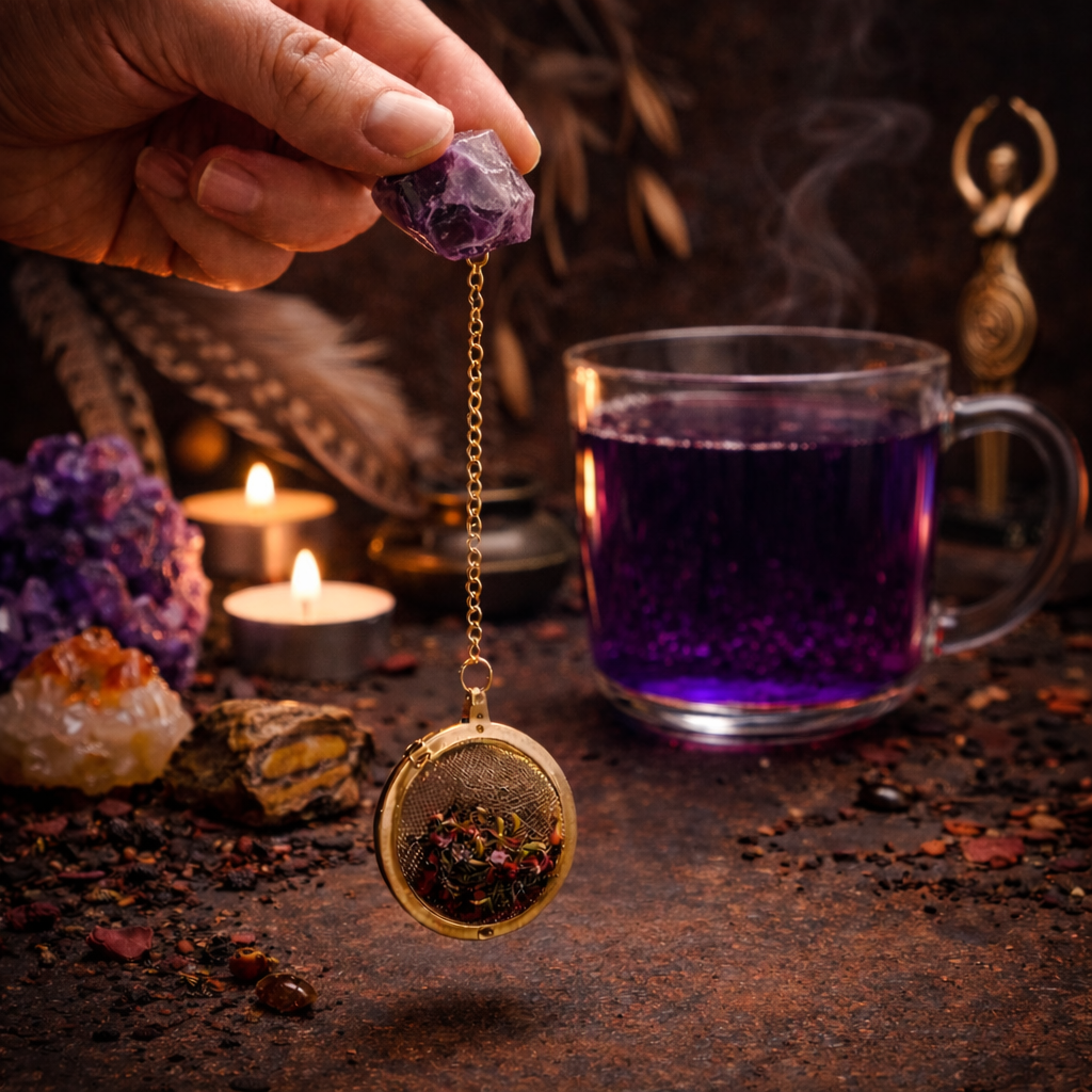 Amethyst Crystal Tea Ball Infuser