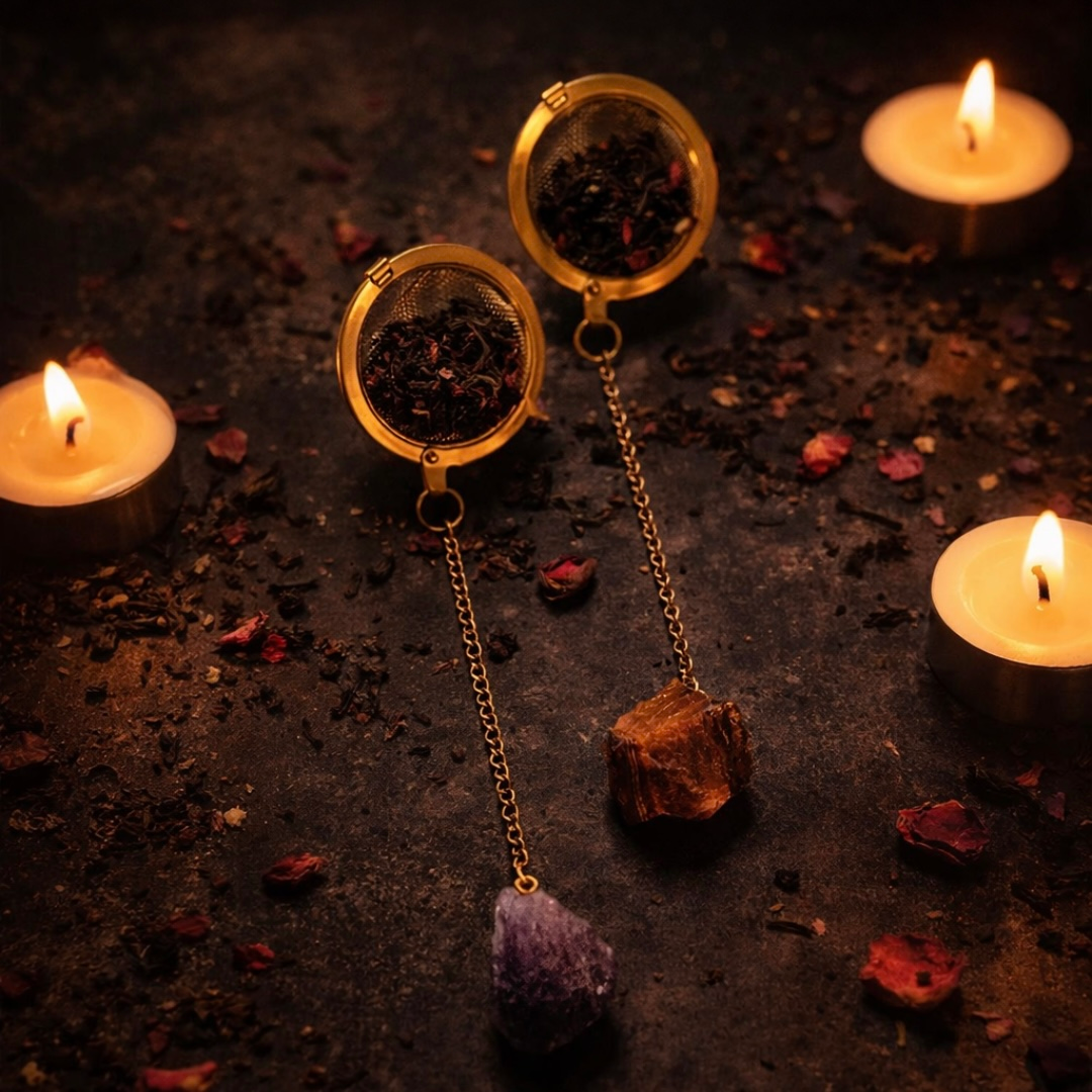 Tiger Eye Crystal Tea Ball Infuser